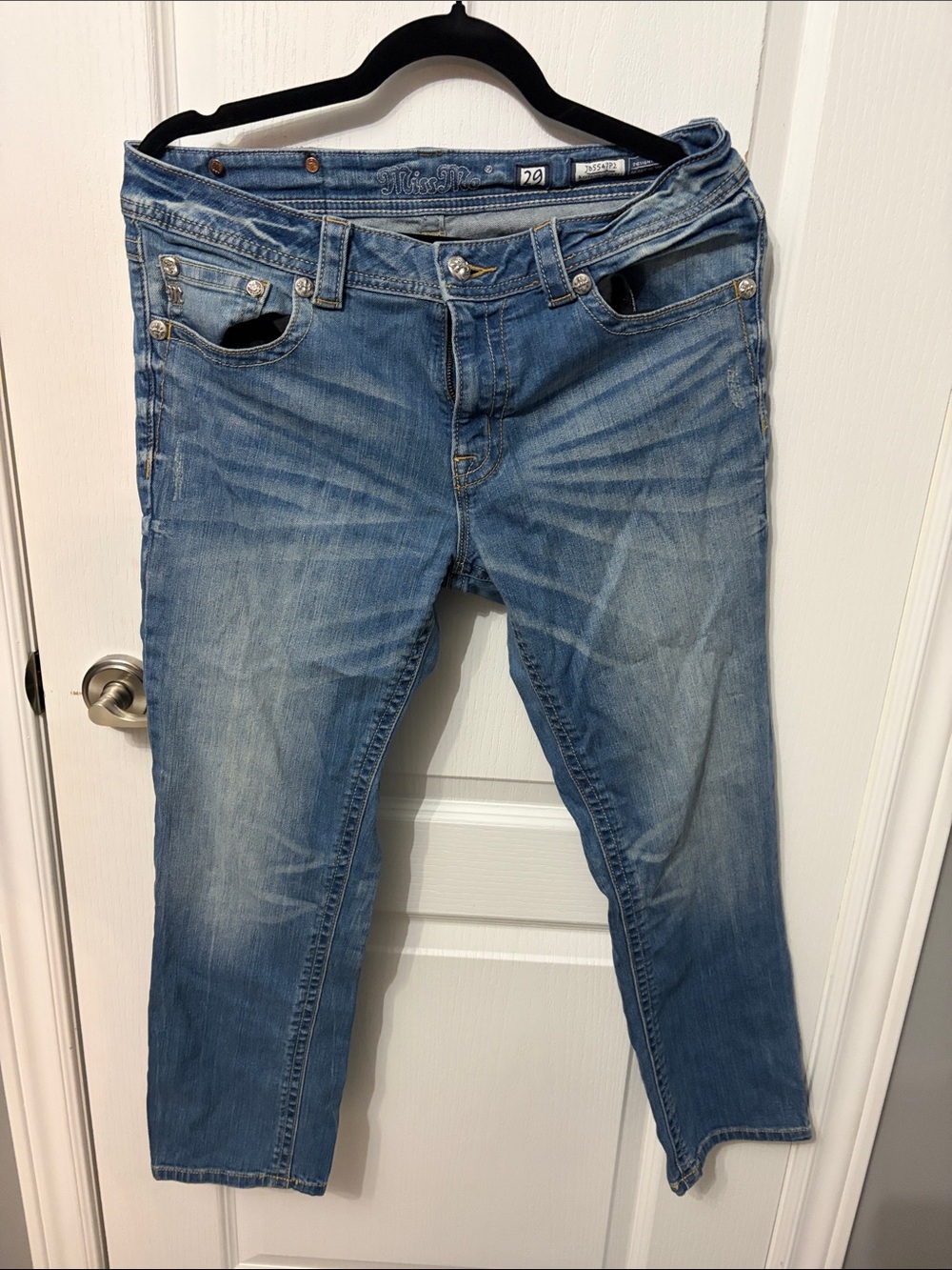 Miss me Capri Light Blue Slim Fit Jeans